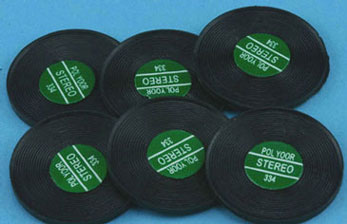 Dollhouse Miniature Lap Records 6Pcs.